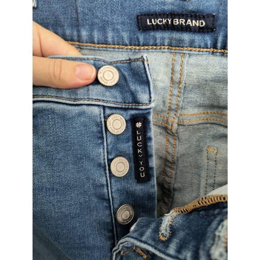 Lucky Brand High Rise Distressed Blue Jeans - Picture 7 of 11